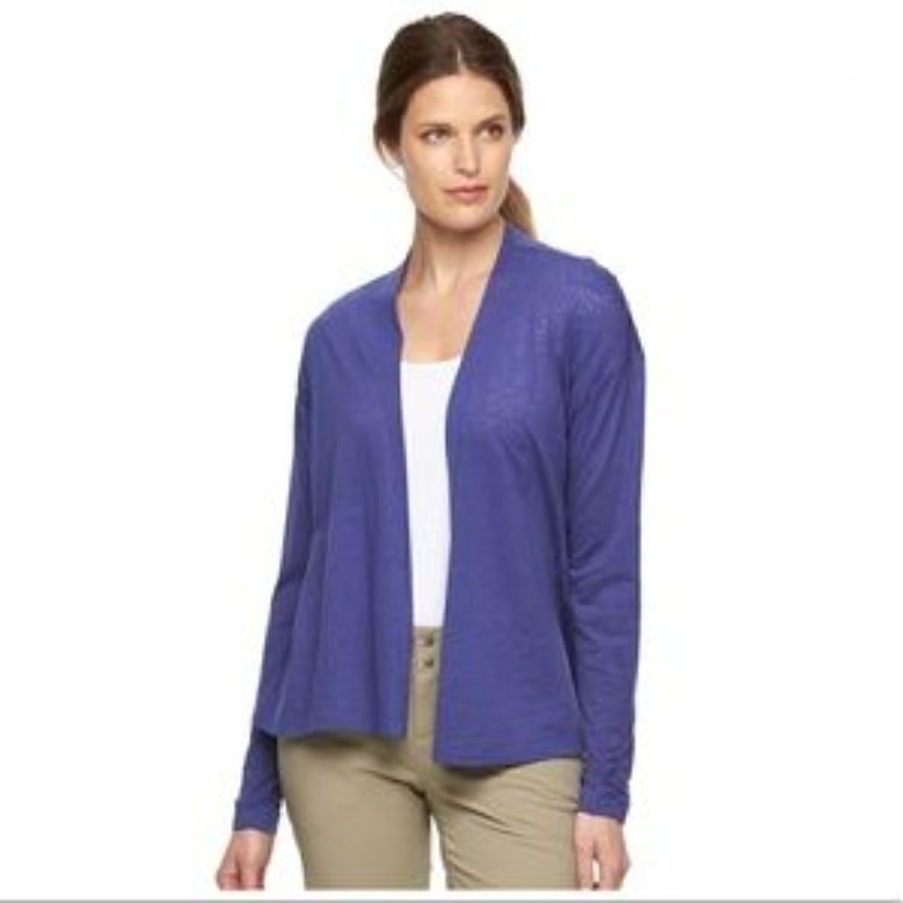 COLUMBIA Open Cardigan Women's size S Purple Burnout Lightweight Gorpcore NEW